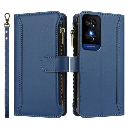 Magnetic Closure 9 Card Slots Zipper Leather Case with Hand Strap, For TCL 50 5G / 50 XE NxtPaper 5G, For TCL 50 XL / 50 XL NxtPaper 5G, For TCL 201, For TCL 50 XE