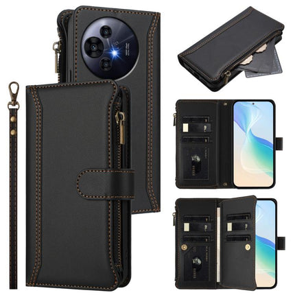 Magnetic Closure 9 Card Slots Zipper Leather Case with Hand Strap, For TCL 40 XL / 40 T, For TCL 50 LE 5G / K23 / K24, For TCL 50 Pro NxtPaper / P10, For TCL 405 / 406 / 406S / 480