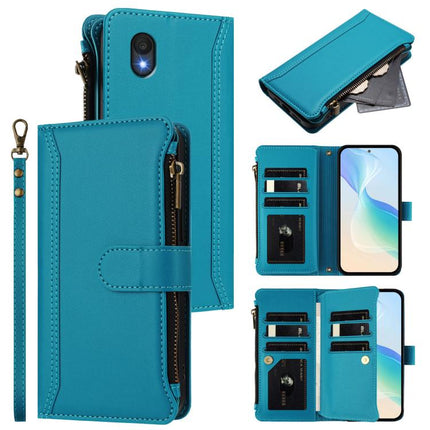 Magnetic Closure 9 Card Slots Zipper Leather Case with Hand Strap, For TCL 50 5G / 50 XE NxtPaper 5G, For TCL 50 XL / 50 XL NxtPaper 5G, For TCL 201, For TCL 50 XE