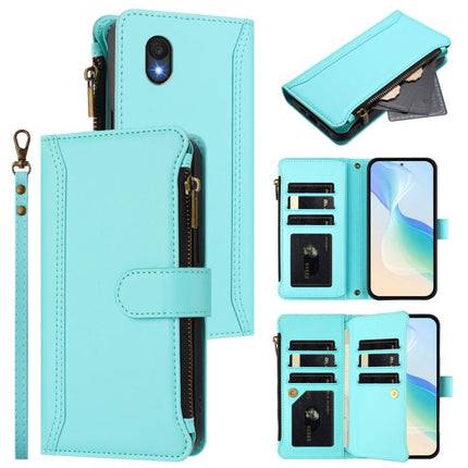 Magnetic Closure 9 Card Slots Zipper Leather Case with Hand Strap, For TCL 50 5G / 50 XE NxtPaper 5G, For TCL 50 XL / 50 XL NxtPaper 5G, For TCL 201, For TCL 50 XE