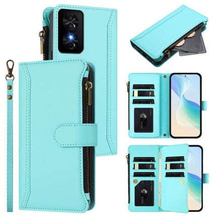 Magnetic Closure 9 Card Slots Zipper Leather Case with Hand Strap, For TCL 50 SE / 40 NxtPaper 4G, For TCL 501, For TCL 505, For TCL 502