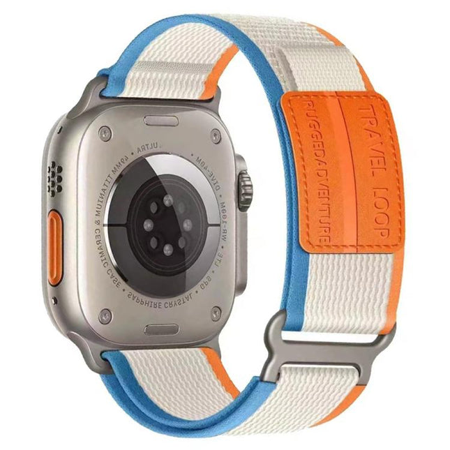 xDfind Double Section Metal Buckle Loop Nylon Braided Watch Band