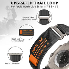 xDfind Double Section Metal Buckle Loop Nylon Braided Watch Band