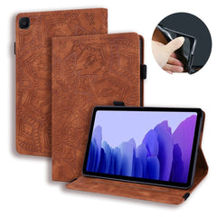 Funda de piel con tapa horizontal con relieve de textura de becerro, soporte, ranuras para tarjetas y marco de fotos, para iPad Air 11 2024 / Air 2022 / 2020 10.9, para Samsung Galaxy Tab A7 10.4 (2020), para Samsung Galaxy Tab S8 / Galaxy Tab S7