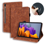 For Samsung Galaxy Tab S8+ / Tab S8 Plus /  Tab S7 FE / Tab S7+ / Brown