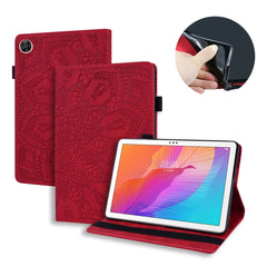 Funda de piel con tapa horizontal con relieve de textura de piel de becerro, ranuras para tarjetas y marco para fotos, para Amazon Fire HD 8 (2020)