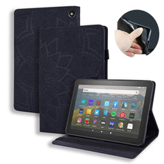 Calf Texture Embossed Horizontal Flip Leather Case with Holder & Card Slots & Photo Frame, For Amazon Fire HD 8 (2020)