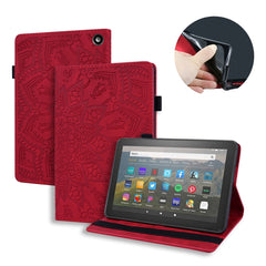 Calf Texture Embossed Horizontal Flip Leather Case with Holder & Card Slots & Photo Frame, For Amazon Fire HD 8 (2020)