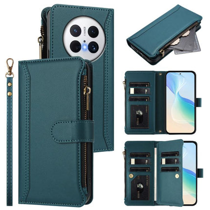 Magnetic Closure 9 Card Slots Zipper Leather Case with Hand Strap, For Huawei Enjoy 80 5G, For Huawei Mate 70 Pro / 70 Pro+, For Huawei Mate 70, For Huawei nova 13 Pro