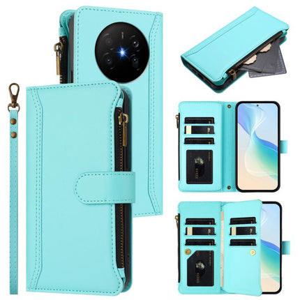 Magnetic Closure 9 Card Slots Zipper Leather Case with Hand Strap, For Huawei Mate 70 Air 5G, For Huawei Enjoy 80s 4G, For Huawei nova 14 Ultra, For Huawei nova 14 Pro