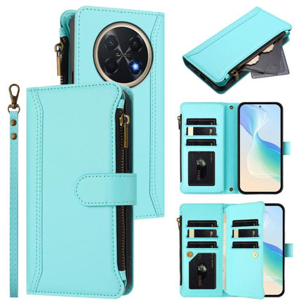 Magnetic Closure 9 Card Slots Zipper Leather Case with Hand Strap, For Huawei nova 14, For Huawei nova 16, For Huawei Pura 90 Pro Max 5G, For Huawei Pura 90 Pro 5G