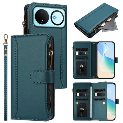Magnetic Closure 9 Card Slots Zipper Leather Case with Hand Strap, For Huawei nova 14, For Huawei nova 16, For Huawei Pura 90 Pro Max 5G, For Huawei Pura 90 Pro 5G