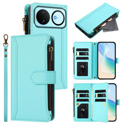 Magnetic Closure 9 Card Slots Zipper Leather Case with Hand Strap, For Huawei nova 14, For Huawei nova 16, For Huawei Pura 90 Pro Max 5G, For Huawei Pura 90 Pro 5G