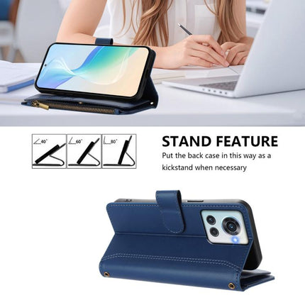Magnetic Closure 9 Card Slots Zipper Leather Case with Hand Strap, For OnePlus 10R / Ace, For OnePlus Nord CE 2 5G, For OnePlus 10 Pro 5G, For OnePlus Nord N200 5G