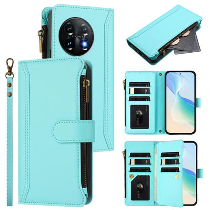 Magnetic Closure 9 Card Slots Zipper Leather Case with Hand Strap, For OnePlus 11, For OnePlus Nord N300, For OnePlus 10T 5G Global, For OnePlus Nord 2T