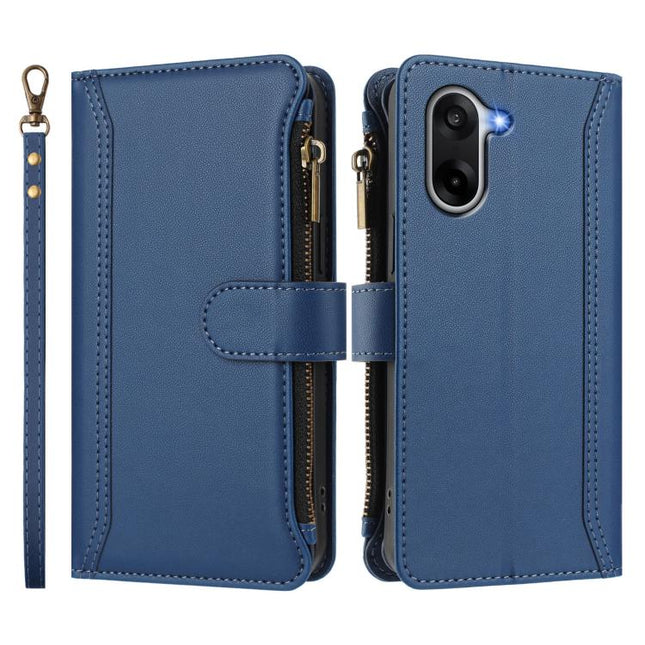 Magnetic Closure 9 Card Slots Zipper Leather Case with Hand Strap, For OnePlus Ace 5 Racing, For OnePlus 13T 5G, For OnePlus 13R / Ace 5 Pro 5G, For OnePlus 13