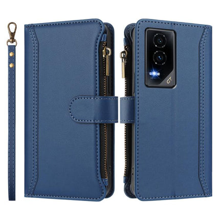 Magnetic Closure 9 Card Slots Zipper Leather Case with Hand Strap, For Honor GT 5G, For Honor X9c Smart 5G Global, For Honor 300 Pro 5G / 300 Ultra 5G, For Honor 300 5G