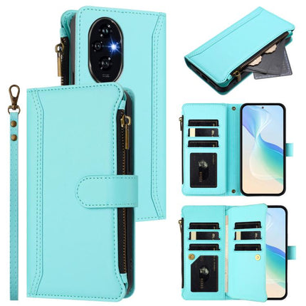 Magnetic Closure 9 Card Slots Zipper Leather Case with Hand Strap, For Honor 200 5G Global, For Honor 200 Pro 5G Global, For Honor Play 50, For Honor 200 Lite 5G Global