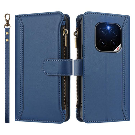 Magnetic Closure 9 Card Slots Zipper Leather Case with Hand Strap, For Honor GT Pro 5G, For Honor X60 GT 5G, For Honor 400 Pro Global 160.8mm, For Honor Power 5G