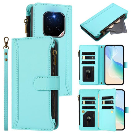 Magnetic Closure 9 Card Slots Zipper Leather Case with Hand Strap, For Honor GT Pro 5G, For Honor X60 GT 5G, For Honor 400 Pro Global 160.8mm, For Honor Power 5G