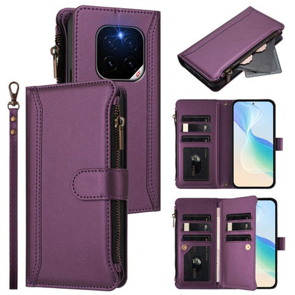 Magnetic Closure 9 Card Slots Zipper Leather Case with Hand Strap, For Honor GT Pro 5G, For Honor X60 GT 5G, For Honor 400 Pro Global 160.8mm, For Honor Power 5G