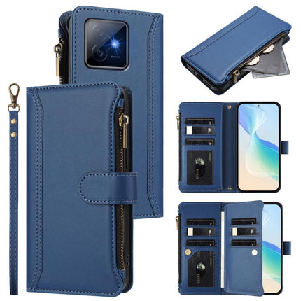 Magnetic Closure 9 Card Slots Zipper Leather Case with Hand Strap, For Honor GT Pro 5G, For Honor X60 GT 5G, For Honor 400 Pro Global 160.8mm, For Honor Power 5G