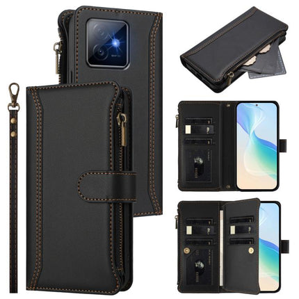 Magnetic Closure 9 Card Slots Zipper Leather Case with Hand Strap, For Honor GT Pro 5G, For Honor X60 GT 5G, For Honor 400 Pro Global 160.8mm, For Honor Power 5G