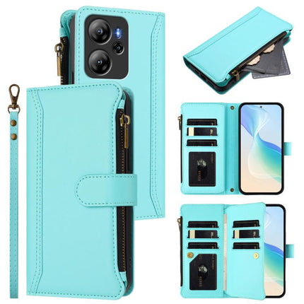 Magnetic Closure 9 Card Slots Zipper Leather Case with Hand Strap, For Blackview Wave 7C, For Blackview Wave 10, For Blackview Shark 6, For Blackview Oscal Tiger 13