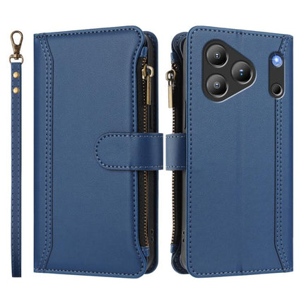 Magnetic Closure 9 Card Slots Zipper Leather Case with Hand Strap, For Blackview Wave 7C, For Blackview Wave 10, For Blackview Shark 6, For Blackview Oscal Tiger 13