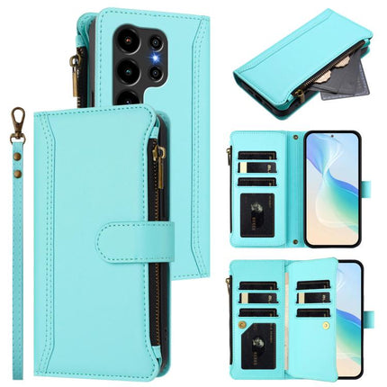 Magnetic Closure 9 Card Slots Zipper Leather Case with Hand Strap, For Blackview Wave 7C, For Blackview Wave 10, For Blackview Shark 6, For Blackview Oscal Tiger 13