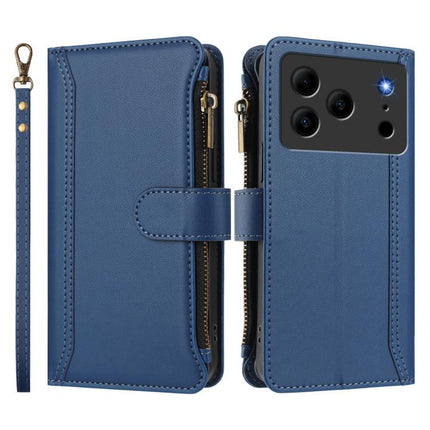 Magnetic Closure 9 Card Slots Zipper Leather Case with Hand Strap, For Doogee Note 56 / Note 56 Pro, For Doogee N60 Pro, For Doogee Note 59 5G / Note 59 Pro, For Doogee Note 58 / Note 58 Pro