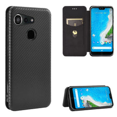 Carbon Fiber Texture Magnetic Horizontal Flip TPU + PC + PU Leather Case with Card Slot, For Kyocera Android One S6, For Kyocera Gratina KYV48, For Ulefone Note 9P, For Sharp Aquos Zero 5G Basic, For iPod Touch 5 / 6 / 7