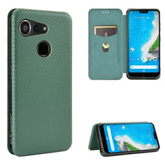 Carbon Fiber Texture Magnetic Horizontal Flip TPU + PC + PU Leather Case with Card Slot, For Kyocera Android One S6, For Kyocera Gratina KYV48, For Ulefone Note 9P, For Sharp Aquos Zero 5G Basic, For iPod Touch 5 / 6 / 7