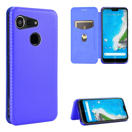 Carbon Fiber Texture Magnetic Horizontal Flip TPU + PC + PU Leather Case with Card Slot, For Kyocera Android One S6, For Kyocera Gratina KYV48, For Ulefone Note 9P, For Sharp Aquos Zero 5G Basic