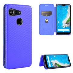 Carbon Fiber Texture Magnetic Horizontal Flip TPU + PC + PU Leather Case with Card Slot, For Kyocera Android One S6, For Kyocera Gratina KYV48, For Ulefone Note 9P, For Sharp Aquos Zero 5G Basic, For iPod Touch 5 / 6 / 7