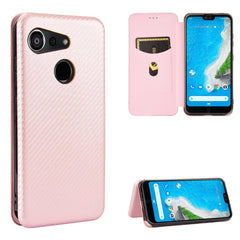 Carbon Fiber Texture Magnetic Horizontal Flip TPU + PC + PU Leather Case with Card Slot, For Kyocera Android One S6, For Kyocera Gratina KYV48, For Ulefone Note 9P, For Sharp Aquos Zero 5G Basic, For iPod Touch 5 / 6 / 7