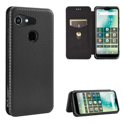 Carbon Fiber Texture Magnetic Horizontal Flip TPU + PC + PU Leather Case with Card Slot, For Kyocera Android One S6, For Kyocera Gratina KYV48, For Ulefone Note 9P, For Sharp Aquos Zero 5G Basic, For iPod Touch 5 / 6 / 7