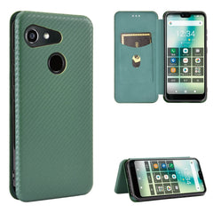 Carbon Fiber Texture Magnetic Horizontal Flip TPU + PC + PU Leather Case with Card Slot, For Kyocera Android One S6, For Kyocera Gratina KYV48, For Ulefone Note 9P, For Sharp Aquos Zero 5G Basic, For iPod Touch 5 / 6 / 7