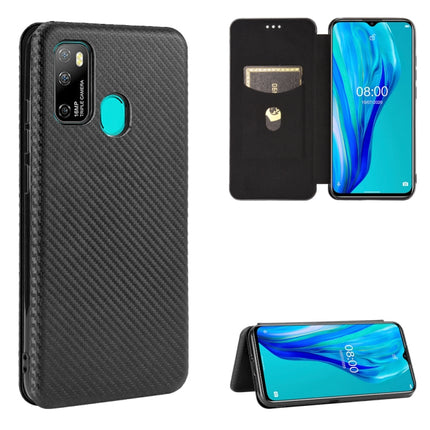Carbon Fiber Texture Magnetic Horizontal Flip TPU + PC + PU Leather Case with Card Slot, For Kyocera Android One S6, For Kyocera Gratina KYV48, For Ulefone Note 9P, For Sharp Aquos Zero 5G Basic