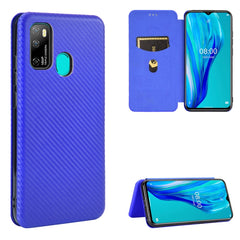 Carbon Fiber Texture Magnetic Horizontal Flip TPU + PC + PU Leather Case with Card Slot, For Kyocera Android One S6, For Kyocera Gratina KYV48, For Ulefone Note 9P, For Sharp Aquos Zero 5G Basic, For iPod Touch 5 / 6 / 7