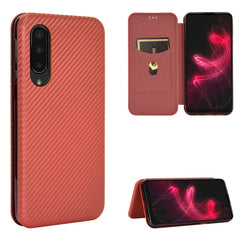 Carbon Fiber Texture Magnetic Horizontal Flip TPU + PC + PU Leather Case with Card Slot, For Kyocera Android One S6, For Kyocera Gratina KYV48, For Ulefone Note 9P, For Sharp Aquos Zero 5G Basic, For iPod Touch 5 / 6 / 7