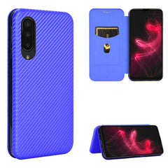 Carbon Fiber Texture Magnetic Horizontal Flip TPU + PC + PU Leather Case with Card Slot, For Kyocera Android One S6, For Kyocera Gratina KYV48, For Ulefone Note 9P, For Sharp Aquos Zero 5G Basic, For iPod Touch 5 / 6 / 7