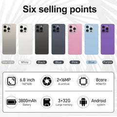 I16 Pro Max / VD1, 3GB+32GB, 6.8 inch Android 10 MTK6753 Octa Core, Network: 4G, Dual SIM, AU Plug