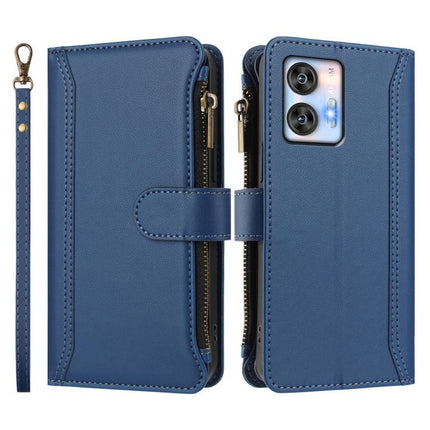 Magnetic Closure 9 Card Slots Zipper Leather Case with Hand Strap, For Oukitel C35, For Oukitel C33