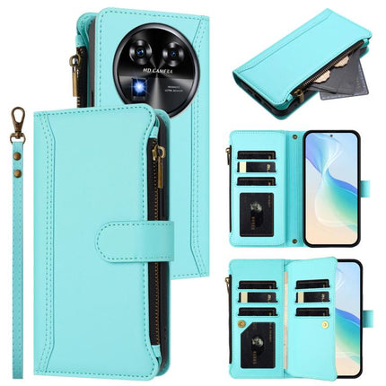 Magnetic Closure 9 Card Slots Zipper Leather Case with Hand Strap, For Oukitel C50, For Oukitel C37, For Oukitel C51, For Oukitel C38