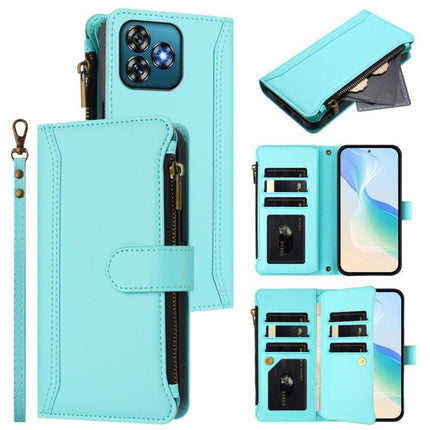 Magnetic Closure 9 Card Slots Zipper Leather Case with Hand Strap, For Oukitel C59 / C59 Pro, For Oukitel C58 / C58 Pro, For Oukitel C57s / C57 Pro / C57, For Oukitel C53