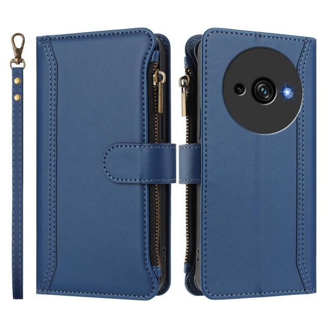 Magnetic Closure 9 Card Slots Zipper Leather Case with Hand Strap, For Oukitel C59 / C59 Pro, For Oukitel C58 / C58 Pro, For Oukitel C57s / C57 Pro / C57, For Oukitel C53