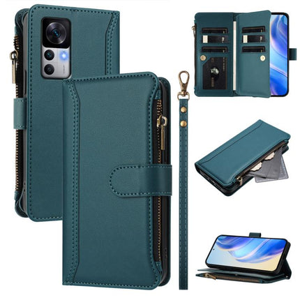 Magnetic Closure 9 Card Slots Zipper Leather Case with Hand Strap, For Xiaomi 13 Pro, For Xiaomi 13, For Xiaomi 12T / 12T Pro / Redmi K50 Ultra, For Xiaomi 12S Ultra