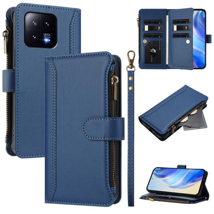 Magnetic Closure 9 Card Slots Zipper Leather Case with Hand Strap, For Xiaomi 13 Pro, For Xiaomi 13, For Xiaomi 12T / 12T Pro / Redmi K50 Ultra, For Xiaomi 12S Ultra