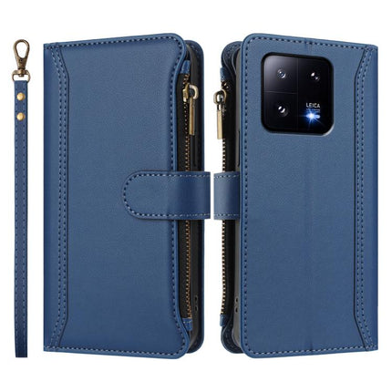 Magnetic Closure 9 Card Slots Zipper Leather Case with Hand Strap, For Xiaomi 13 Pro, For Xiaomi 13, For Xiaomi 12T / 12T Pro / Redmi K50 Ultra, For Xiaomi 12S Ultra